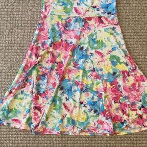 LuLaRoe A-Line Skirt in Pink, Blue, and Yellow Floral